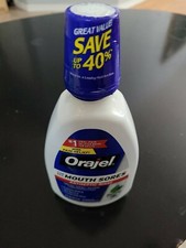 Orajel Fresh Soothing Mint Antiseptic Rinse for All Mouth Sores - 16 fl oz New