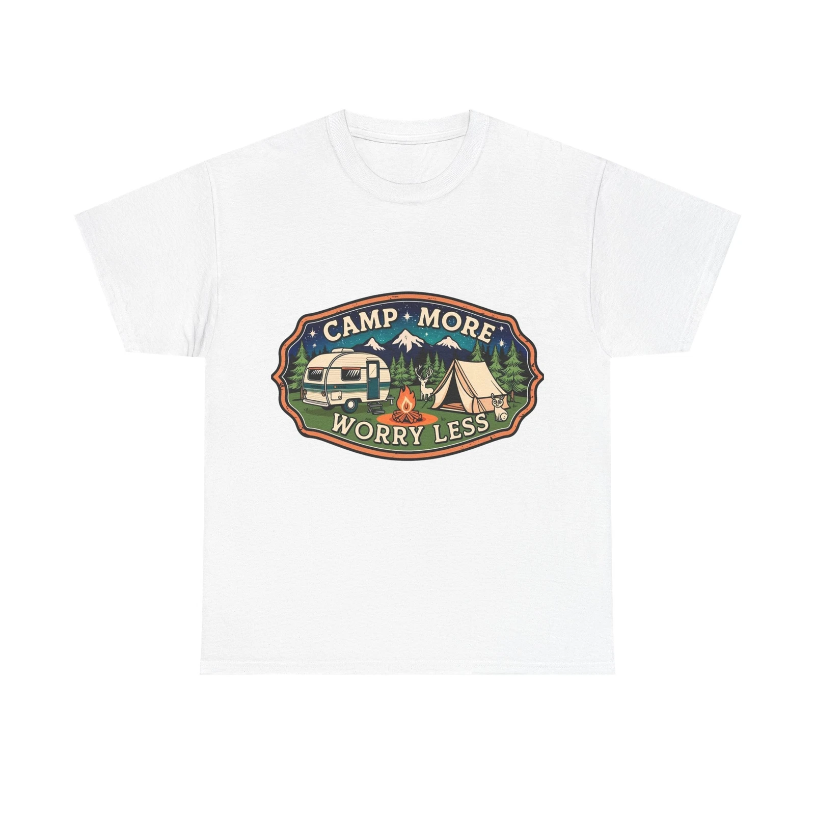 Camping Tee, Camp More Worry Less Shirt, Outdoor Adventure T-Shirt, Nature Lover
Opens in a new wind