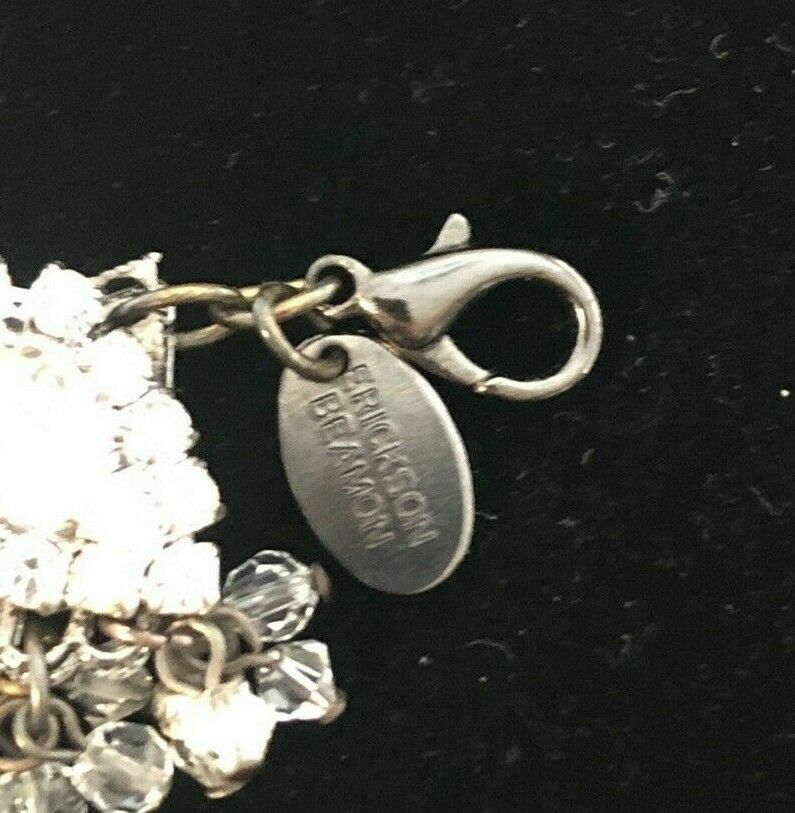Vintage Erickson Beamon Rhinestone Embedded Crystal Dangle Runway
