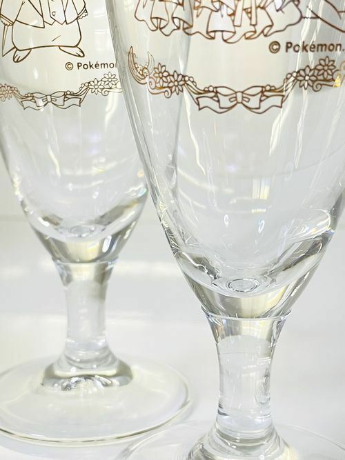 Pokemon Center Original Pikachu Precious Wedding Pair Glass RARE