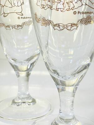 Pokemon Center Original Pikachu Precious Wedding Pair Glass RARE