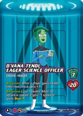 1X-D'Vana Tendi, Eager Science Officer - STK03 1/22 - C - Holofoil-CH06:  Star T