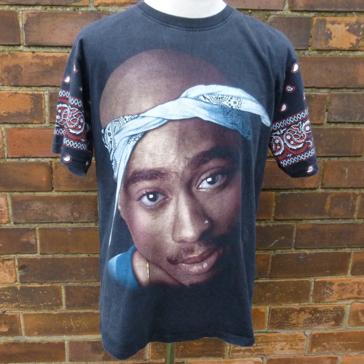 Tupac Vintage T Shirt Full Print Face Two Sided Men