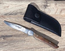 2268 Coltello tascabile da caccia ripiegabile manico legno palissandro +CUSTODIA