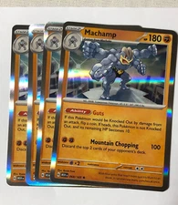 Pokemon Card 151 4x Playset Holographic Machamp 068/165 Near Mint