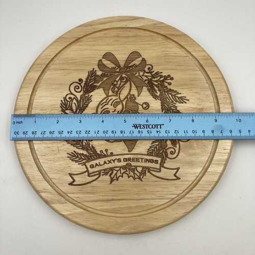 Disney Star Wars The Child Galaxy Greeting Round Wooden Cutting Board Christmas - Picture 4 of 13