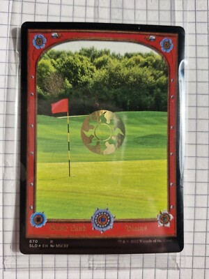 Plains (Golf) Battlefield Forge Sticker Karte, Secret Lair MSCHF SLD MTG