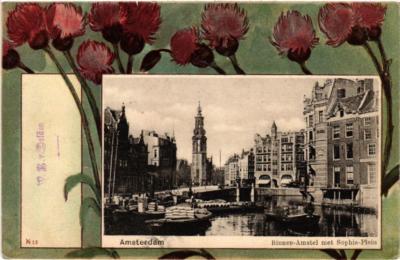 CPA AK AMSTERDAM Binnenamstel mit Sophia-Platz. NIEDERLANDE (624206)