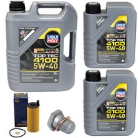 MotoröL Set 4100 5W-40 Liqui Moly 7 Liter + ÖLfilter + Schraube FüR BMW 5Er 6Er