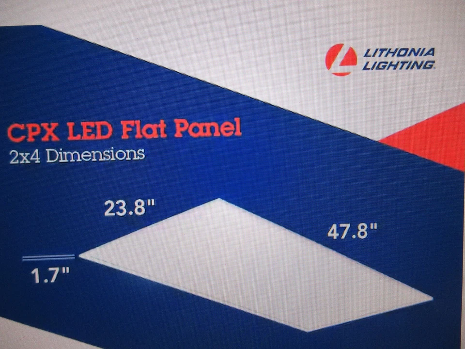Lithonia Lighting Contractor Select CPX 2ft x 4ft Integrated LED Panel Light 2PK - Image 2 of 4