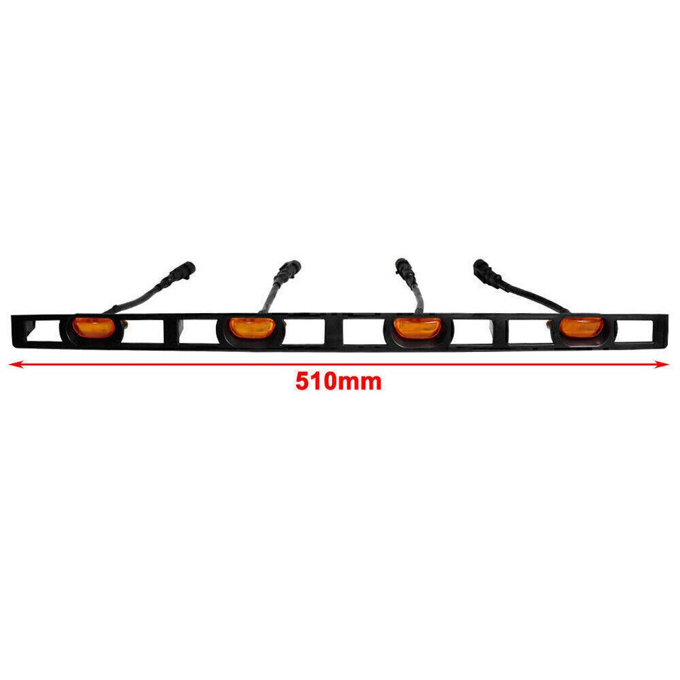 Front Hood Grille Amber LED Lights Assy w/Wire Harness For Toyota