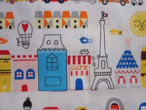 OUI OUI PARIS, Suzy Ultman per Robert Kaufman, scena di strada di Parigi multicolore BTY - Foto 4 di 12