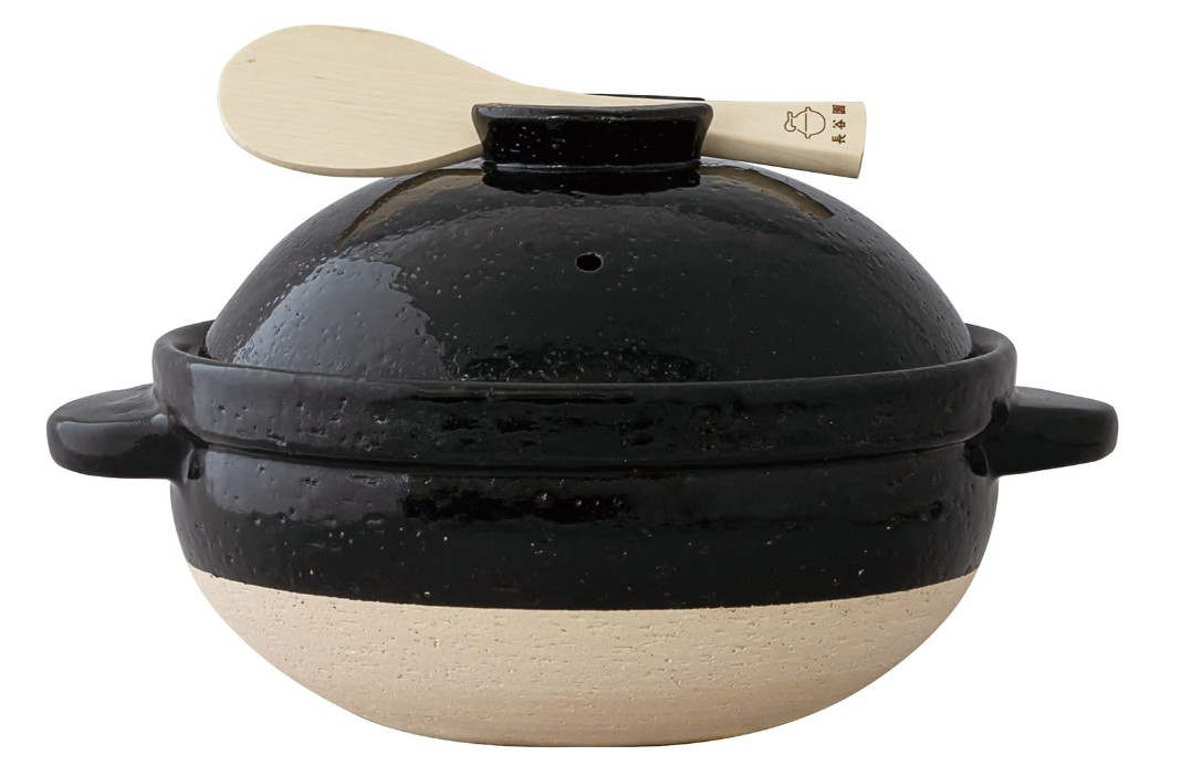 Kamado San 3 GO NAGATANIEN ACT-01 Donabe Reiskocher Japanische Iga Ware Gas MIJ