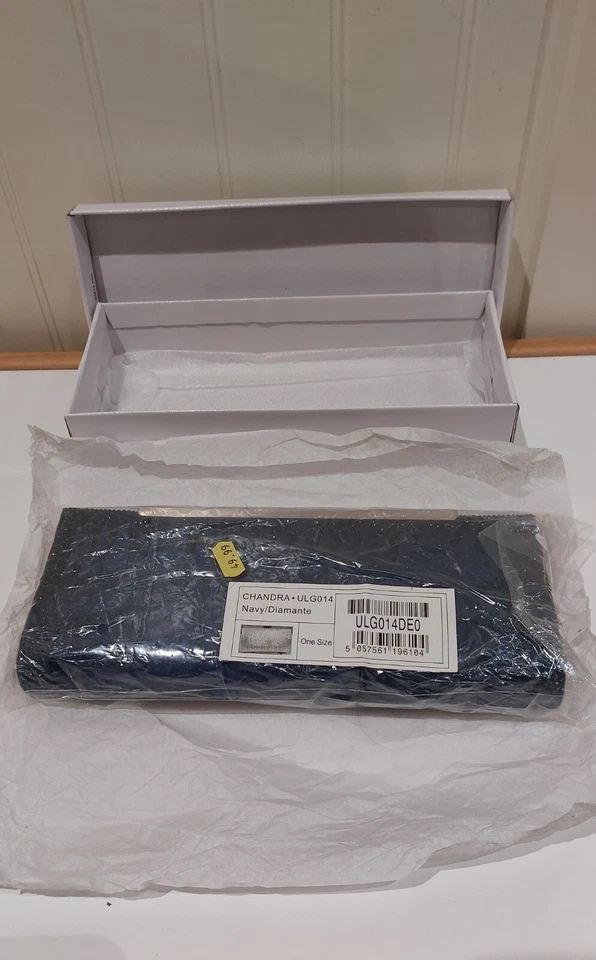 ladies beautiful top quality expensive(RRP £49.99)lunar elegance navy clutch bag - Image 3 of 4