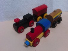 Brio Melissa Doug Wooden Train Cars Mixed Lot of 4