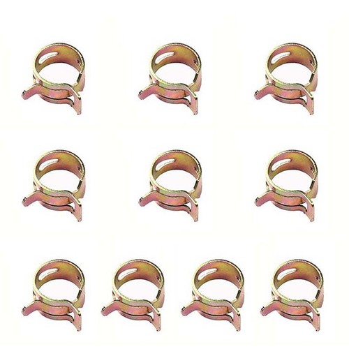10pcs 6MM Spring Clip Vacuum Fuel Oil Hose Line Band Clamp Motorcycle Auto Steel - Picture 2 of 4