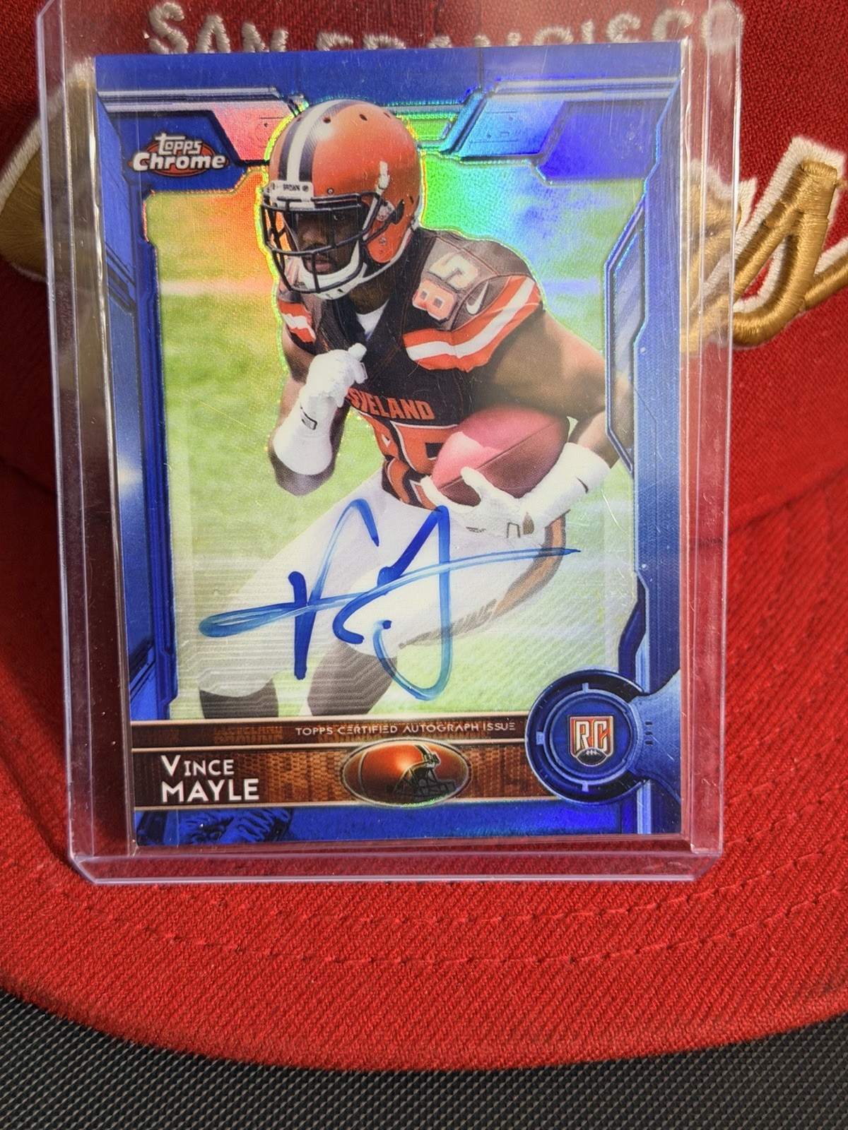Vince Mayle Topps Chrome Mini #168 Autograph-Pink Refractor
