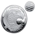 Silver Eagle With Flag 1 Oz 999 Round STRBNGTH PRBBDOM PRIDR Coin