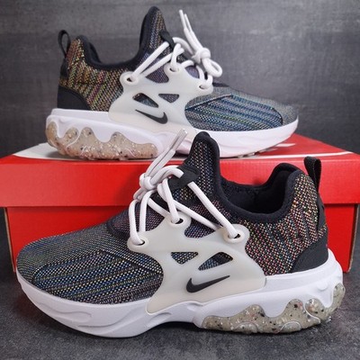 New Nike React Presto Flyknit Multi Black Mens Size 7.5 CN1709-001