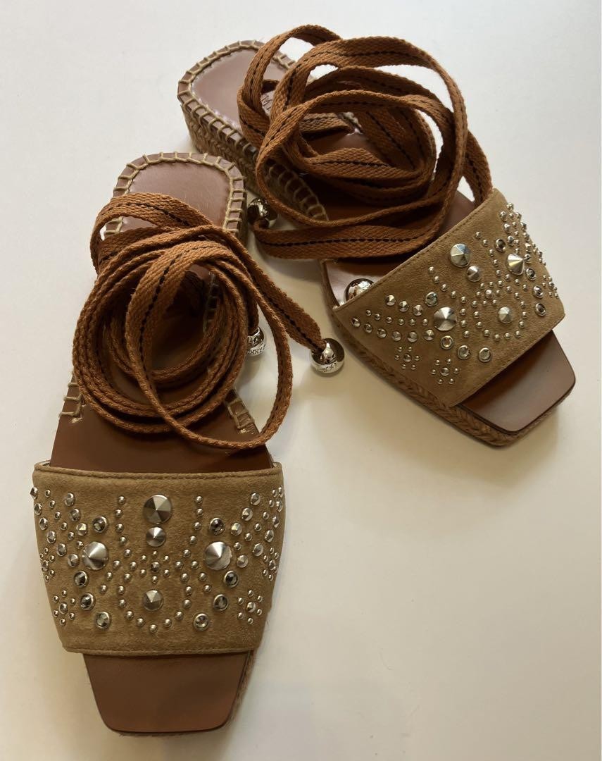 APL Sandali Jimmy Choo Mules Frat scamosciati beige EU36 US6 69349c