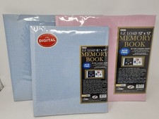 Lot Of 3 Pioneer E-Z Load 12x12  8-1/2x11 Memory Book Scrapbook Album Pink Blue