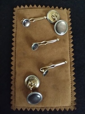 Elegant Art Deco Cufflink And Stud Set By Krementz Renowned Designer Of Fine...