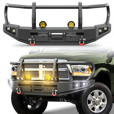 Front Bumper Grille Guard For 2010-2018 Dodge Ram 25003500 With Sensor Holes Front Bumper Grille Guard For 2010-2018 Dodge Ram 25003500 With Sensor Holes