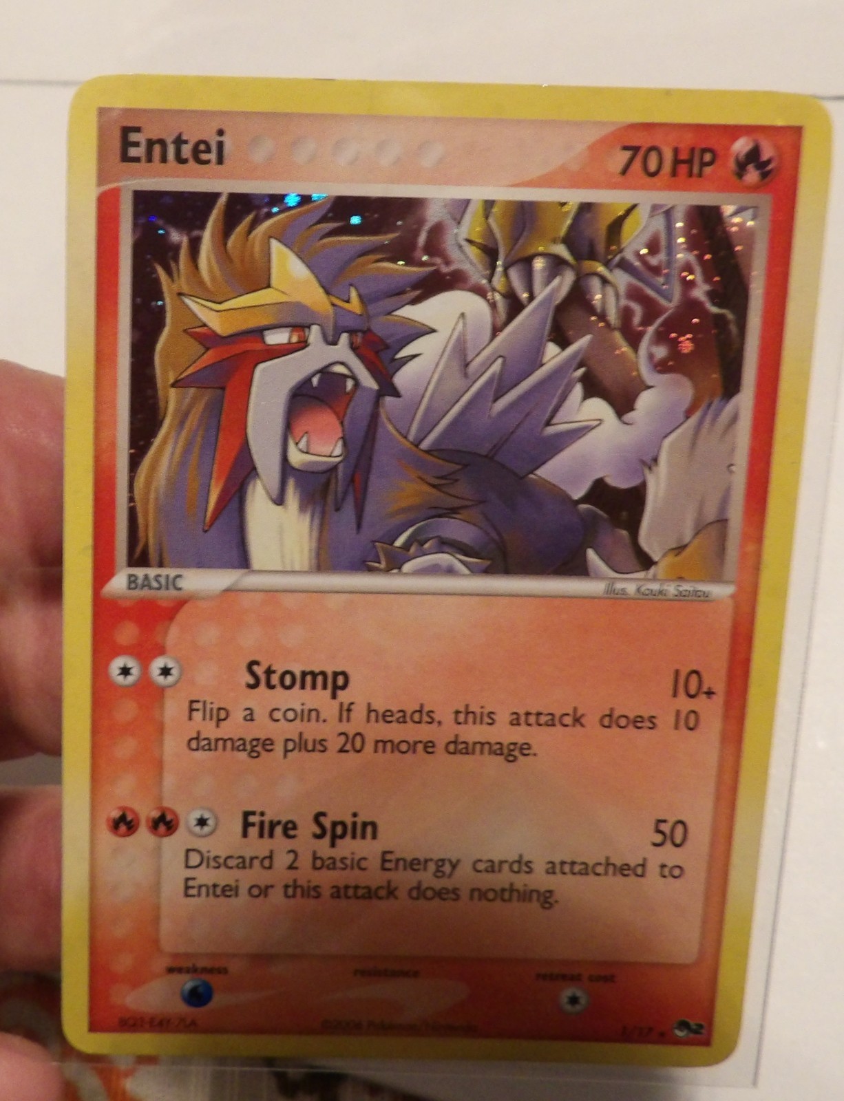 Entei 1/17 POP Series 2 Holo VINTAGE 2006 Pokémon NEAR MINT (NM)