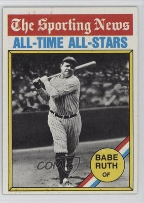 1976 Topps The Sporting News AllTime All-Stars Babe Ruth #345 HOF 0p1n