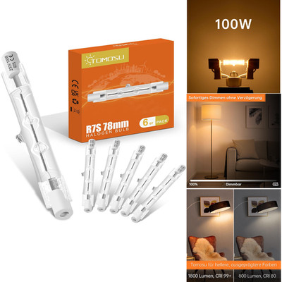 Halogenstab R7s 78mm 100W Dimmbar Warmweiß 28