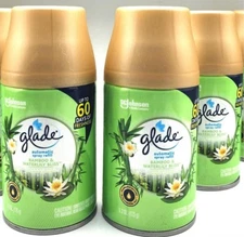3 Glade BAMBOO & WATERLILY BLISS Automatic Spray Refills LImited Edition Lot NEW