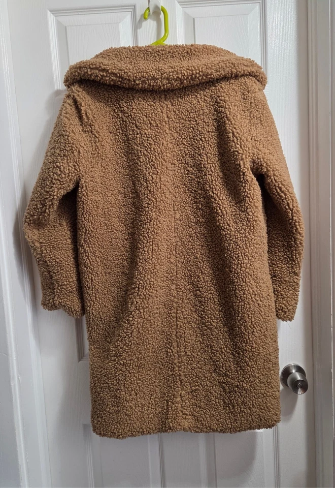Vintage Me Jane 3/4 Length Brown Teddy Bear Sherpa Jacket Womens sz L - Image 3 of 3
