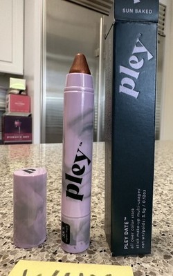 Pley Date All Over Color Stick Makeup Multi Use SUN BAKED .12oz/3.5g FULL SZ $18