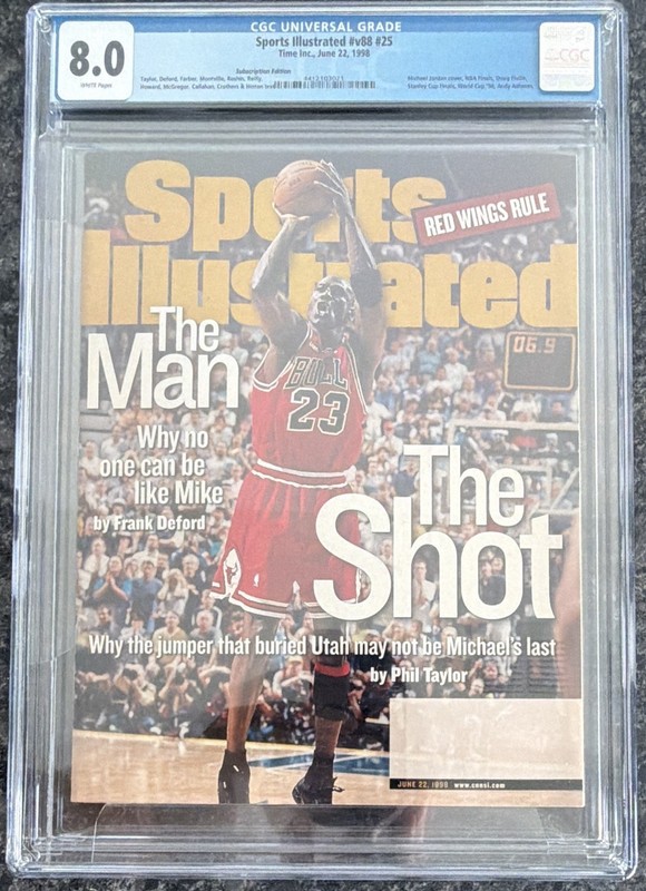 Sports Illustrated CGC Graded Vol 88 No 25 June 22 1998 Michael Jordan Cover