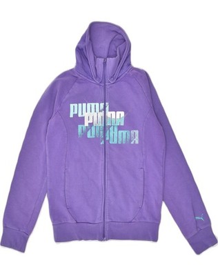 Puma Jungen Grafik Trainingsanzug Oberteil Jacke 13-14 Jahre Lila Baumwolle AP10