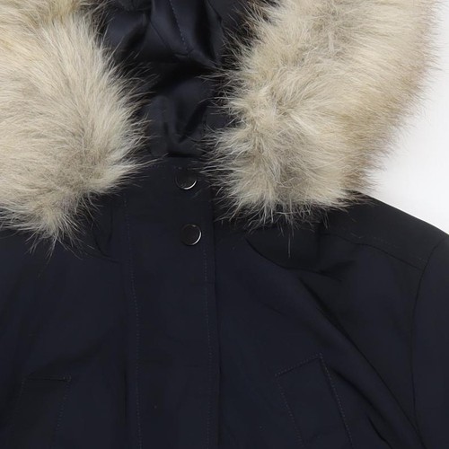Marks and Spencer Damen Schwarz Parka Mantel Größe 14 - Bild 9 von 12