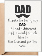 Fathers Day Card for Dad Funny Birthday Card for Dad from Son or Daughter 5X