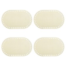 4Pcs Wooden Basket Bottom,4.92x7.87" Oval Blank Natural Wood Base Crochet Basket
