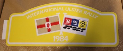 MOTOR SPORT 1984 INTERNATIONAL ULSTER RALLY ORIGINAL UNBENUTZT 8''x3'' AUFKLEBER