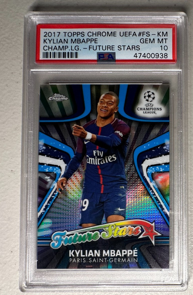 Kylian Mbappe 2017 Topps Chrome UCL Future Stars PSA 10 Rookie RC