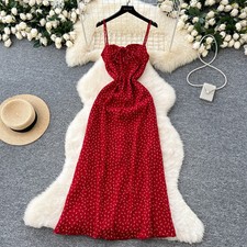 Elegantes langes Damen Kleid aus weichem Satin rot Bohoo Chic leicht GIPSY 35233