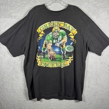 NFL Green Bay Packers Graphic T-Shirt Mens 3XLT Black Short Sleeve Football Tee