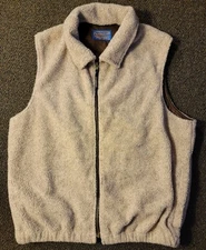 Pendleton Woolen Mills Sherpa Mens Lg 50" Chest Classic Vest Beige Pockets