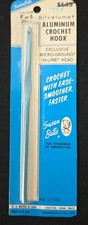 Vintage Susan Bates Silvalume Crochet Hook F 5 3.75mm No 12106 NOS USA G1