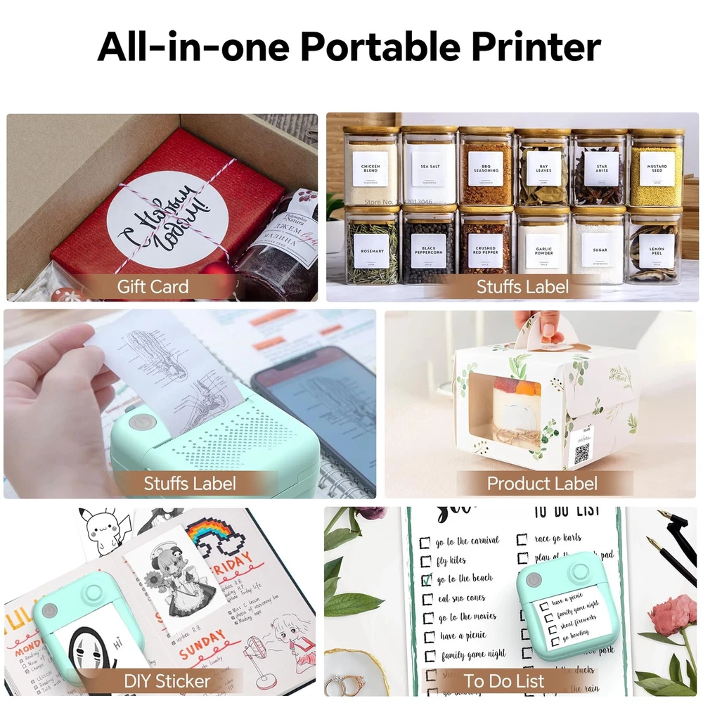 Bluetooth Thermal Label Printer with Tape – Rotema Mini Label Maker Machine