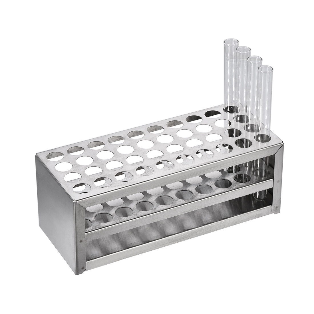 Stainless Steel Test Tube Holder Rack 40 Hole 3 Layer for 14-16mm Tubes