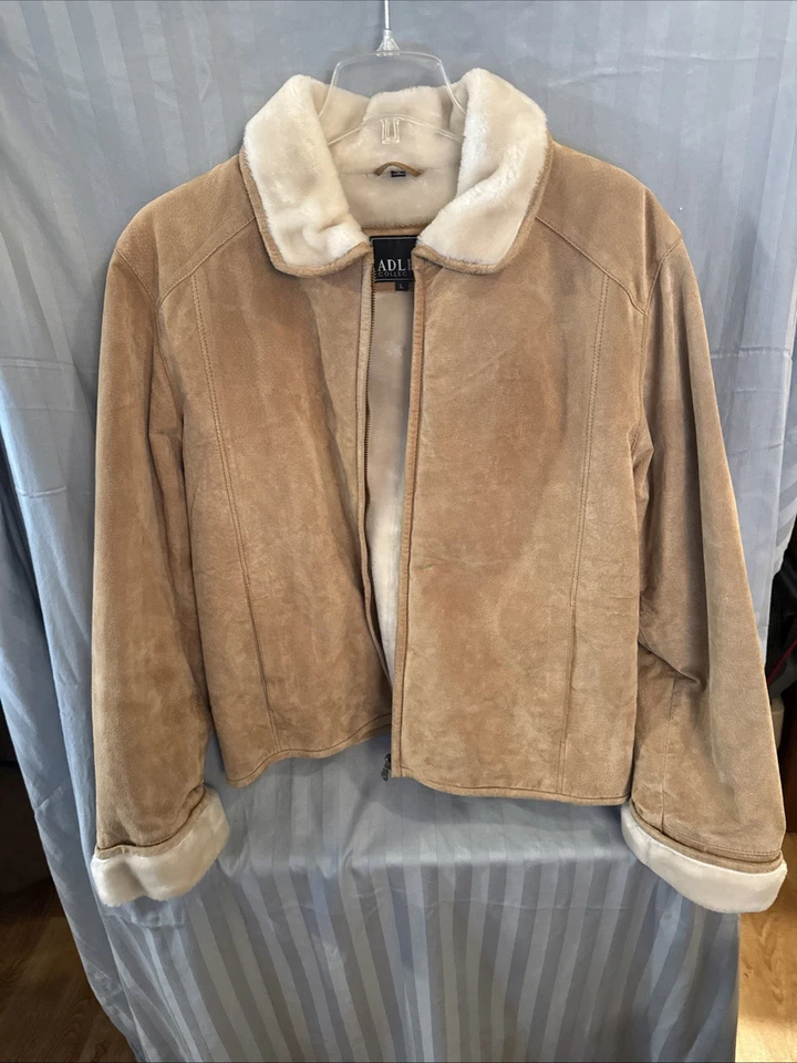 Adler Collection Leather Jacket Womens large Zip Western Whip Stitch Cowgirl - Image 3 of 4