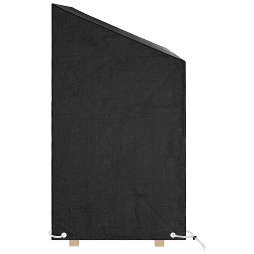 Black Polyethylene Garden Bench Cover 130x70x70/88 cm with 8 Eyelets & Rope - Picture 4 of 5