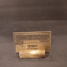 Intel Employee Award Exclusive Wafer Microchip 2010 $40B Revenue & Stand  (1)