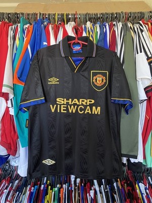 MANCHESTER UNITED 1993 1994 1995 AWAY FOOTBALL SHIRT JERSEY UMBRO
